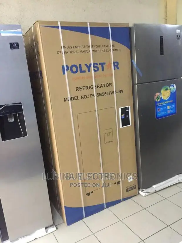 Brand New POLYSTER INVERTER Side by Side 516L Fridge/Silver/