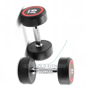 Round Head Rubber Dumbbell 12.5kg [Pair] D2250.125 PRO