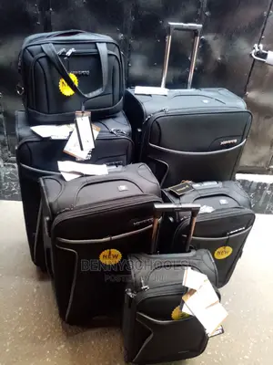Set of 5 Black Original Leaves King Traveling Luggage Box