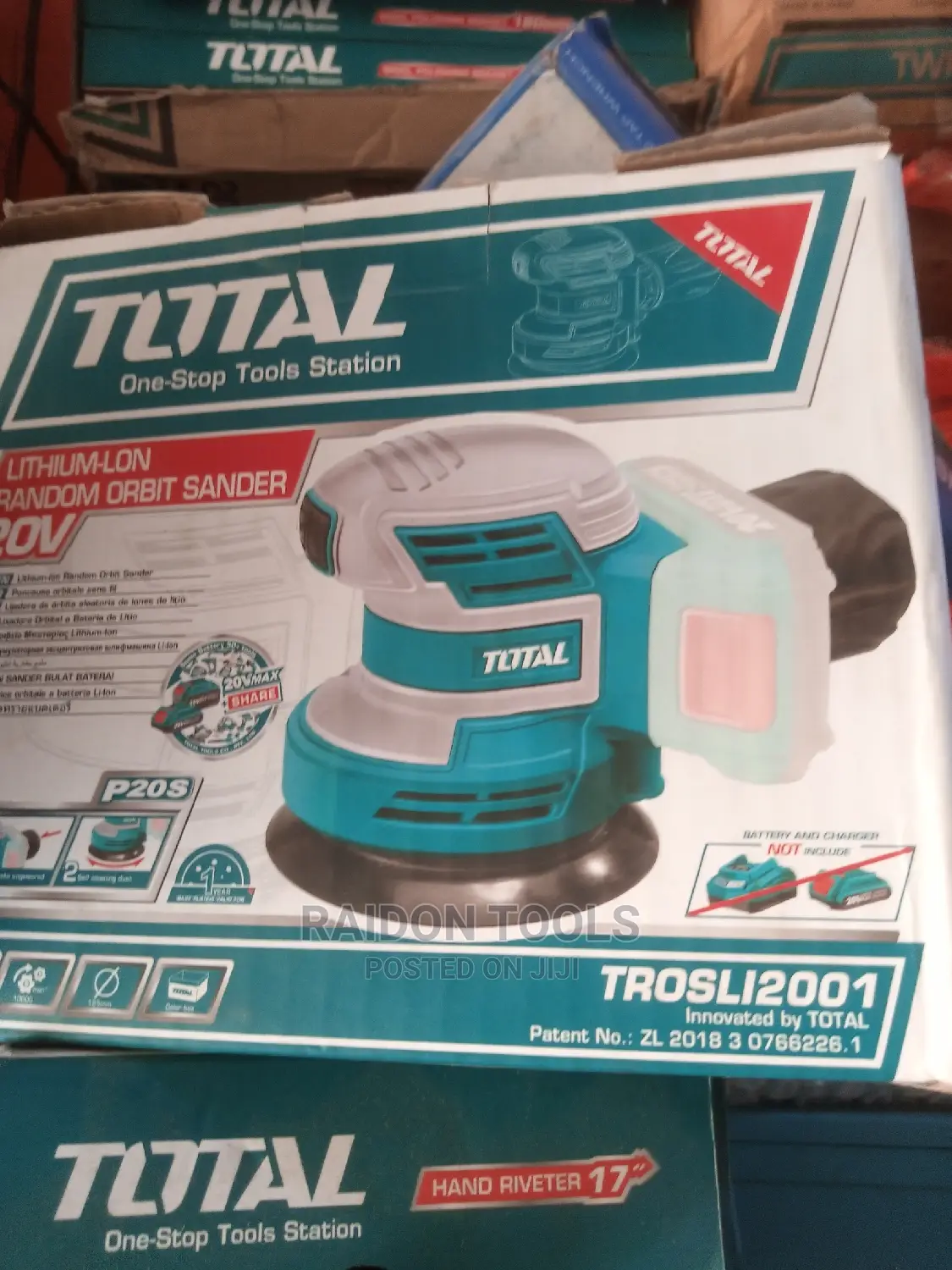 Orbit Sander Cordless 20V, Total