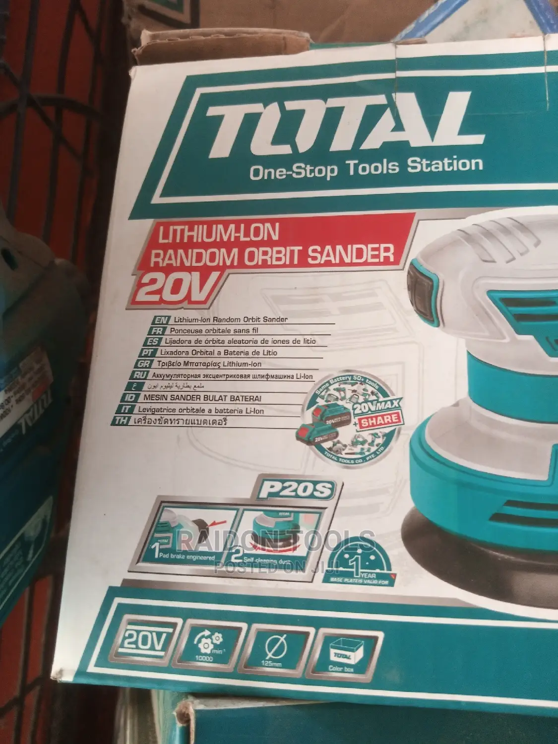 Orbit Sander Cordless 20V, Total