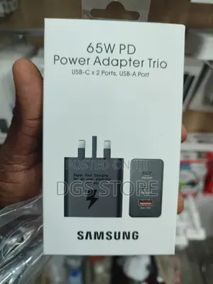 Samsung Power Adapter 65W PD Trio Usb*2 Port,Usb a Port