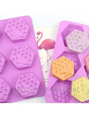 Hexagon Honeybee/Honeycomb Silicone Soap Mold