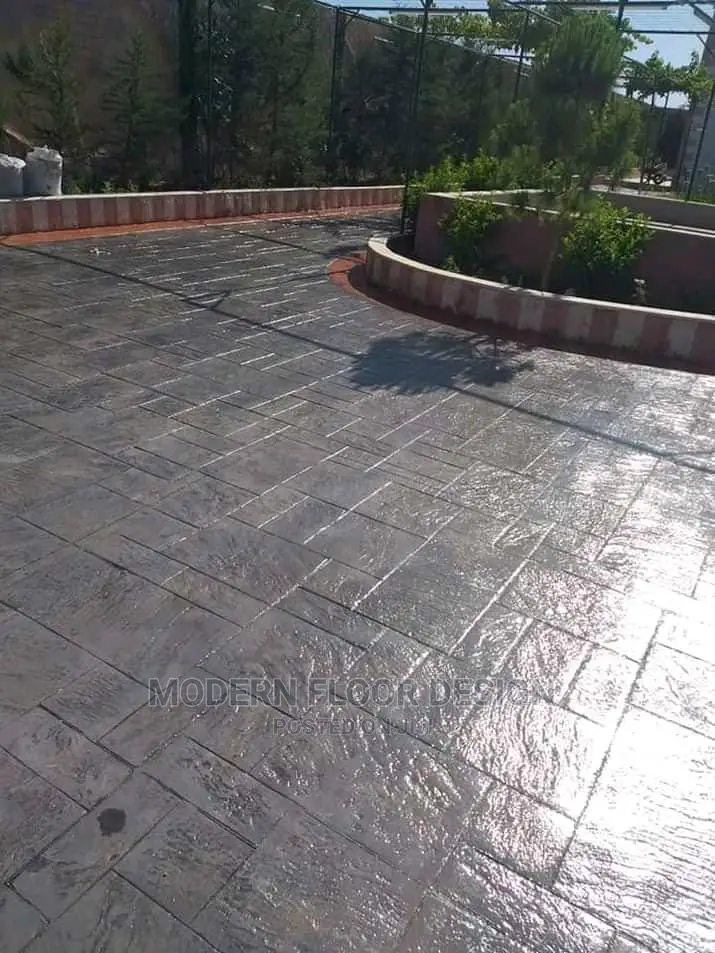 Unfinished Modern Stamp Floor