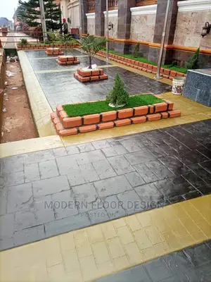 Unfinished Modern Stamp Floor