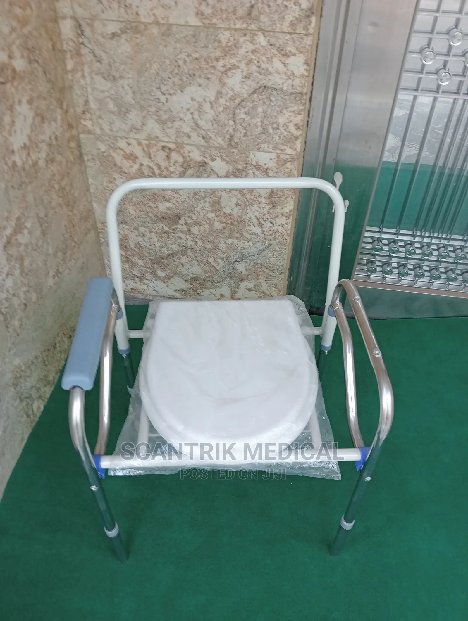 Arm Bedside Commode With Padded Seat