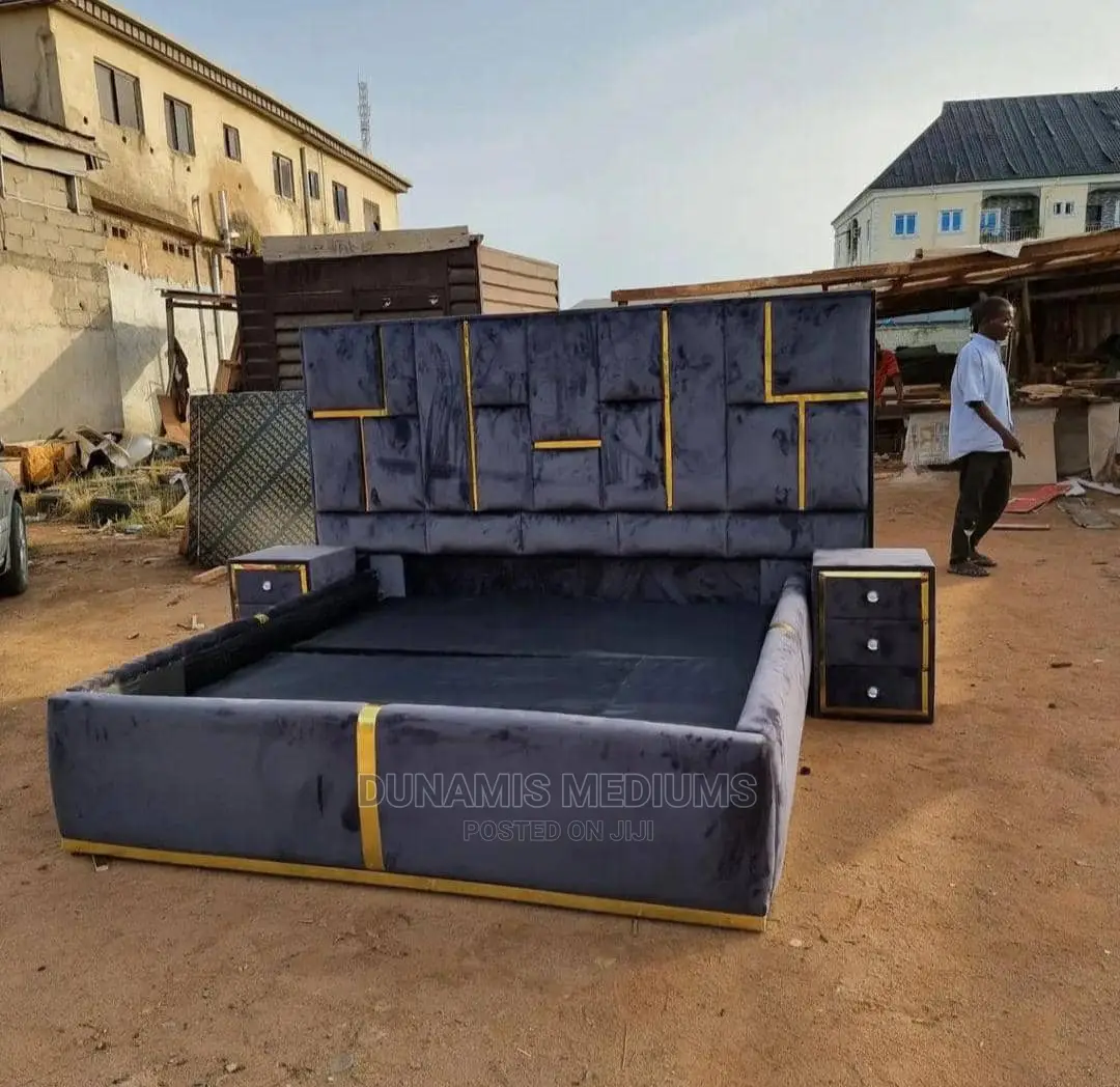 King Size Padded Bed Frame with Drawers