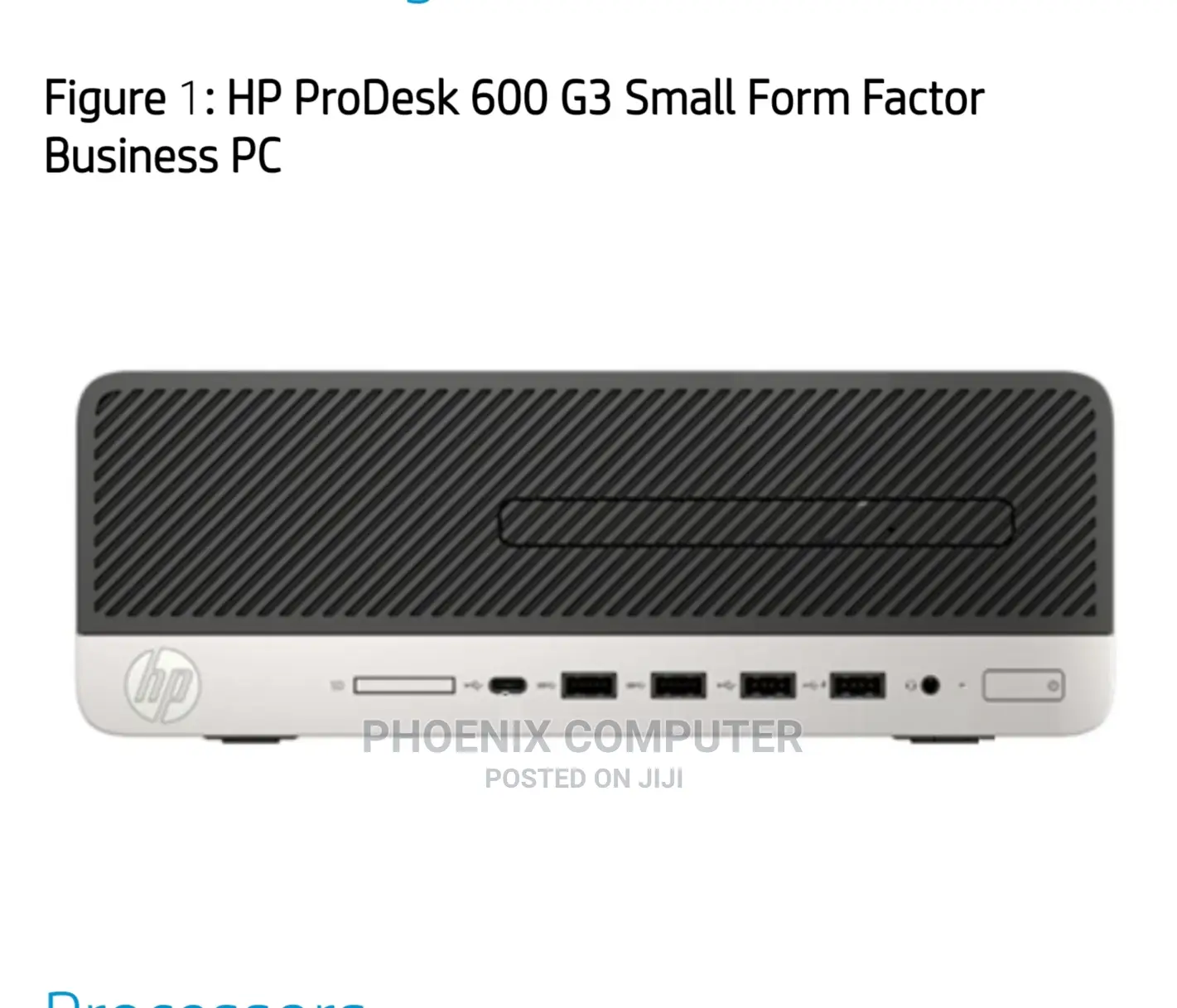 Desktop Computer HP ProDesk 600 G3 8GB Intel Core I5 SSD 512GB