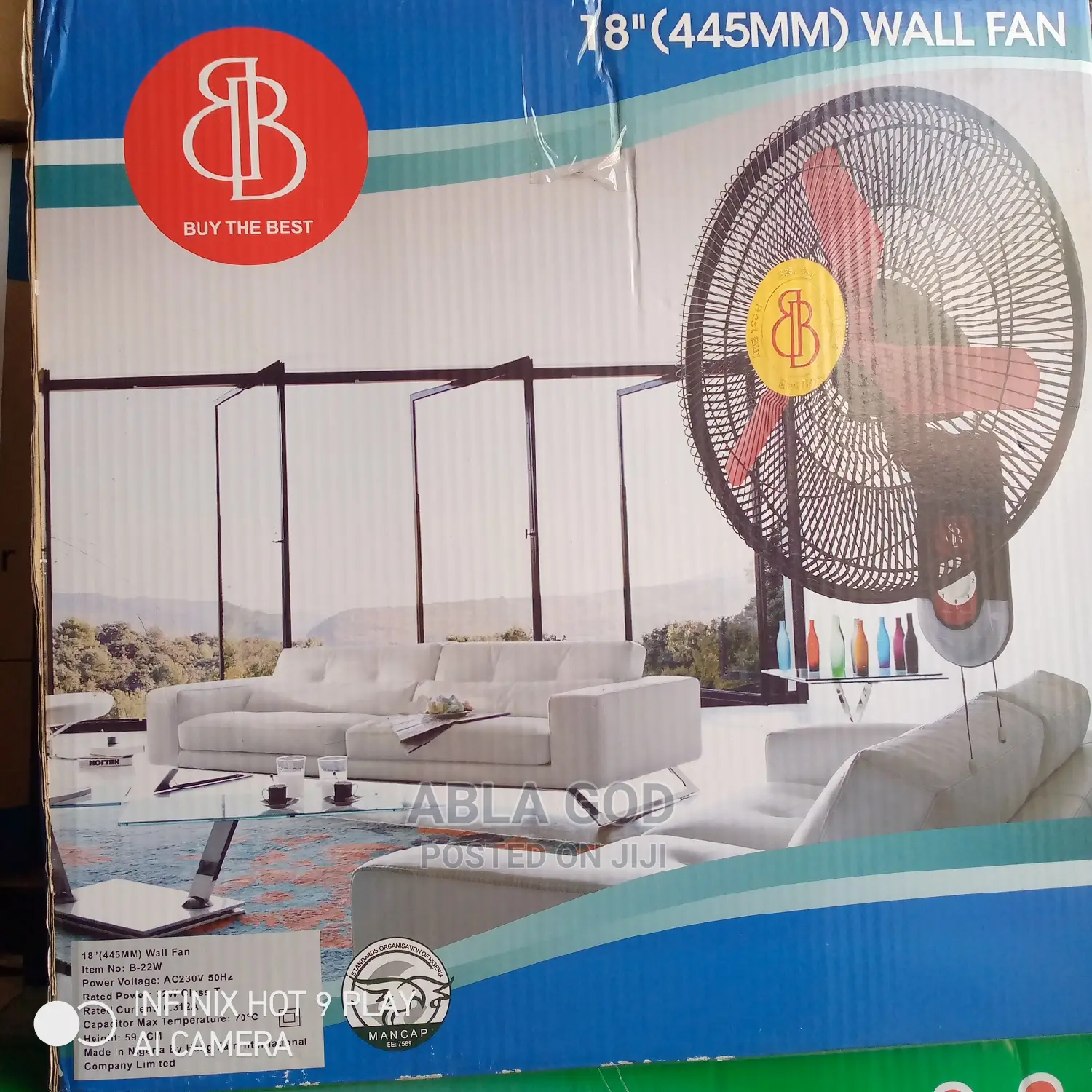 BB 18 Inches Wall Fan