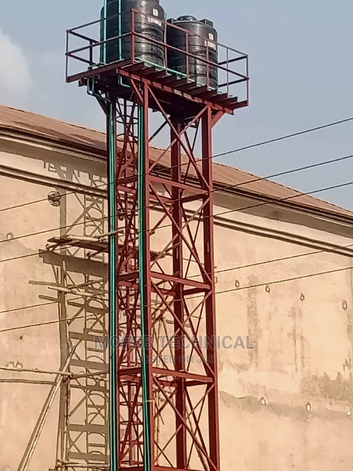 Overhead Water Stand and Storage
