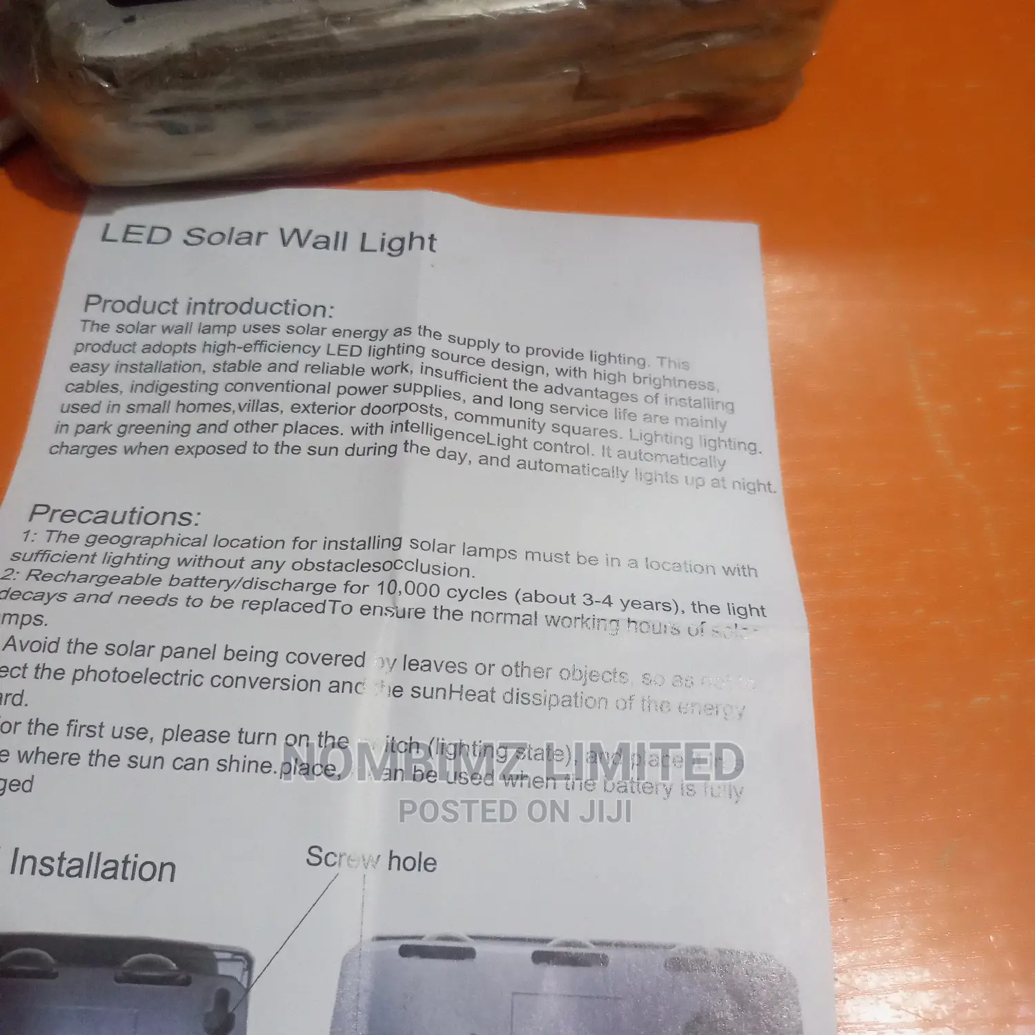 Unique Up Down 6 Lights Outdoor LED SOLAR Wall Light