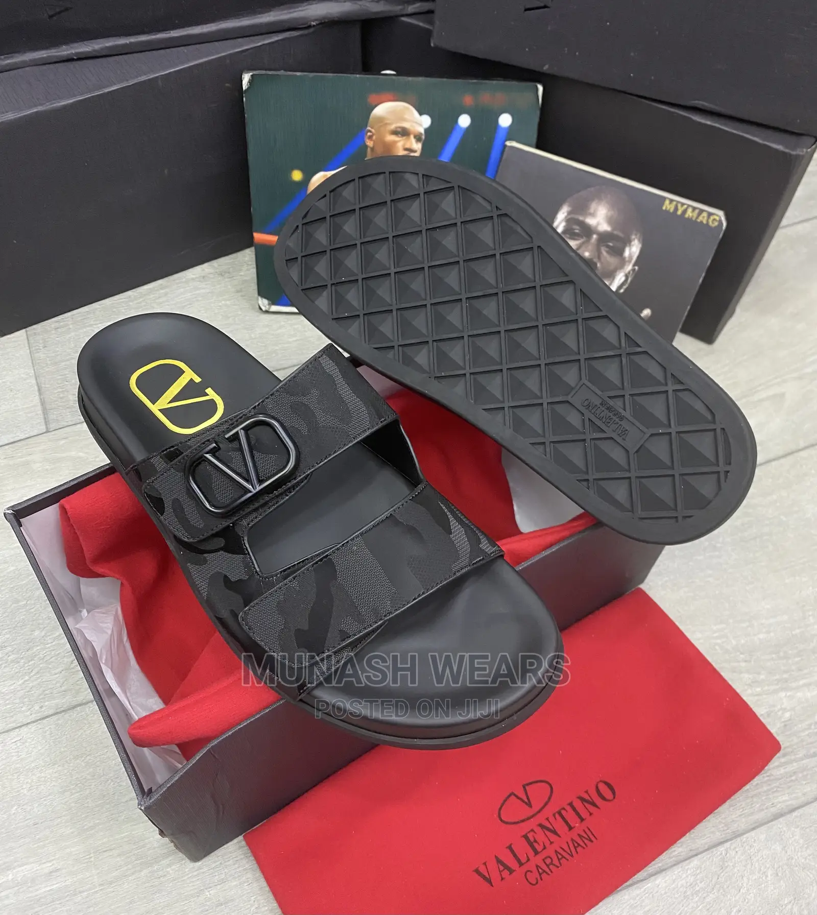 Luxury Valentino Leather Slipers