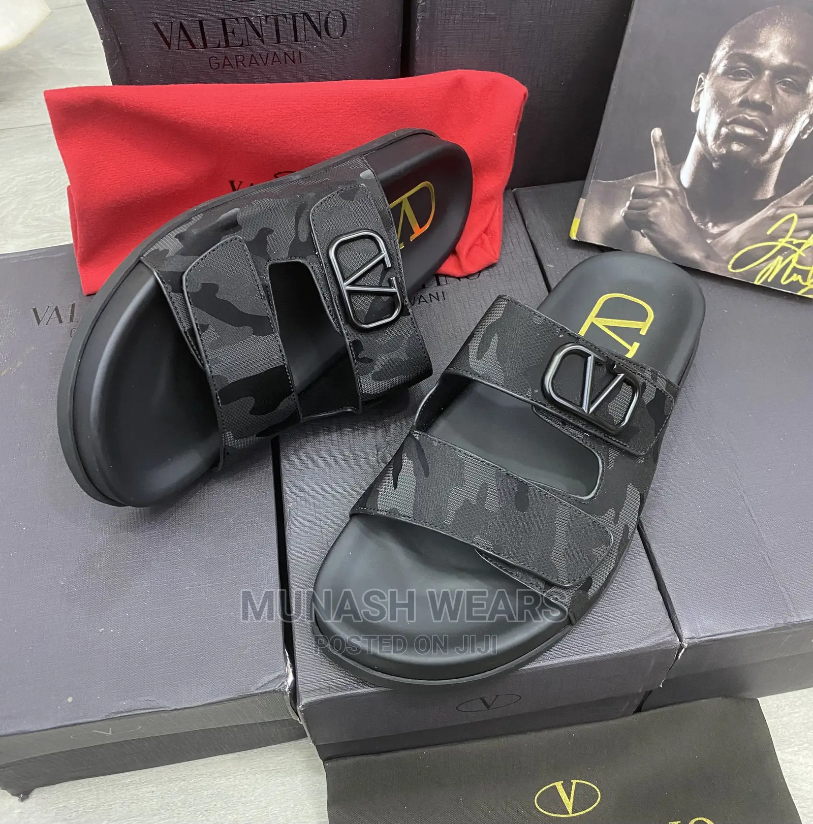 Luxury Valentino Leather Slipers
