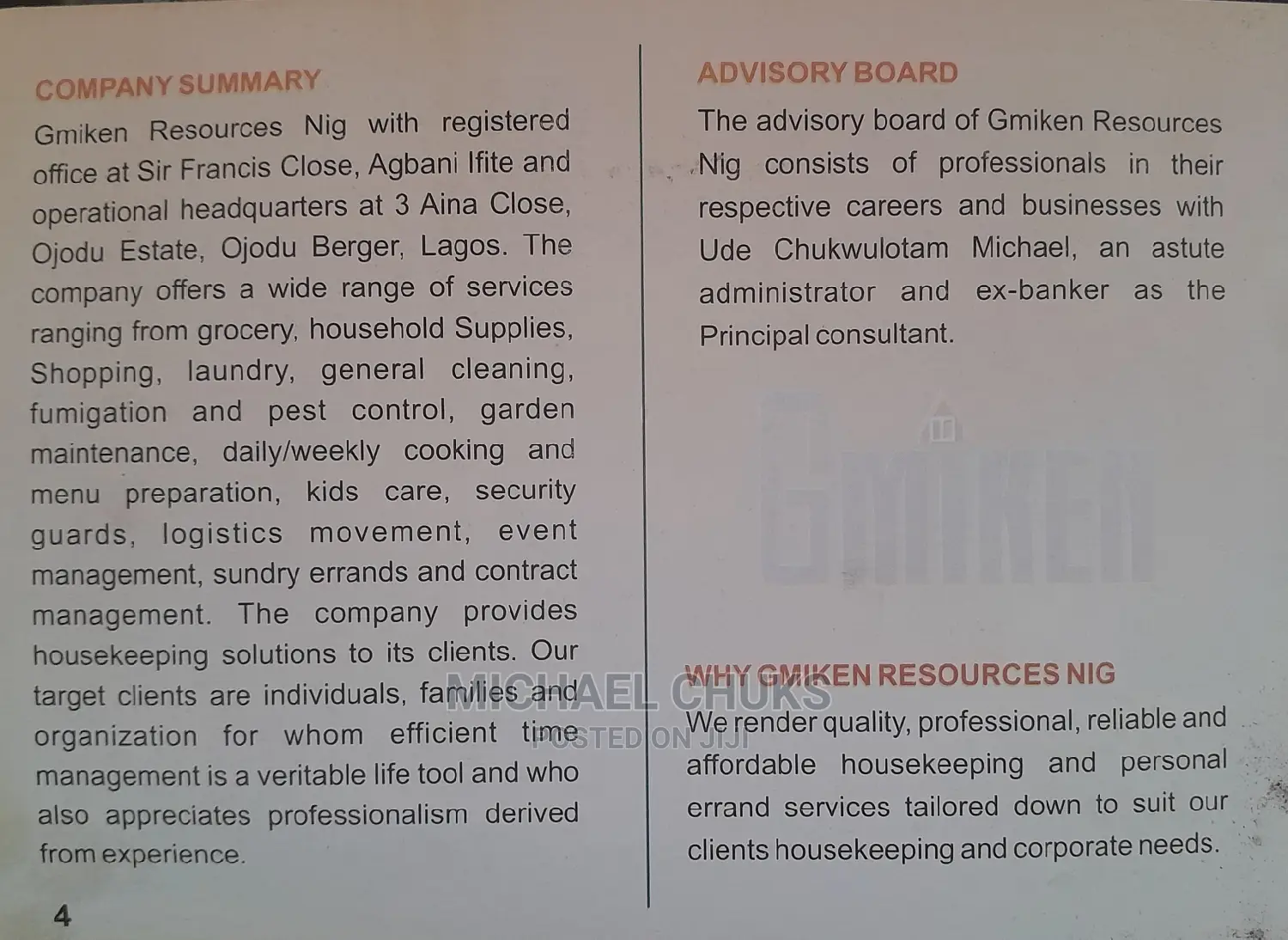 Gmiken Cleaning Services