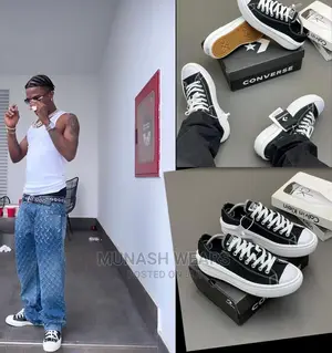 Original Black And White Converse Sneakers