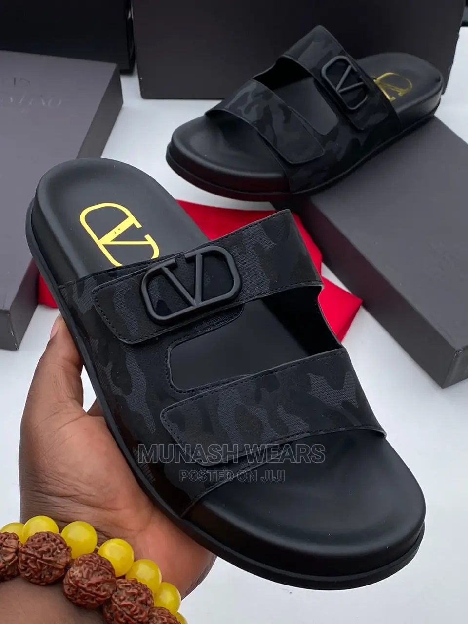 Valentino Leather Slipers