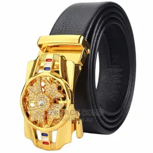 Automatic Leather Belt Adjustable - Black