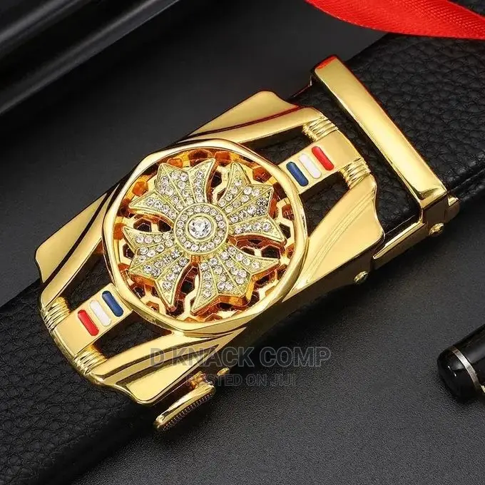 Automatic Leather Belt Adjustable - Black