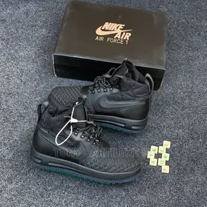 Nike Lunar Air Force 1 Duckboot Black High Top