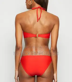 Red Two Pieces Set Bikini. Swimsuit Swimwear Beachwear