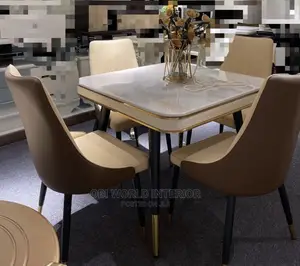 Quality Luxury Dining Table and 4 Chairs Set Portable