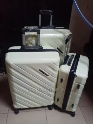 Set of 3 Foreign Rubber Plastic Travel Luggage Boxes