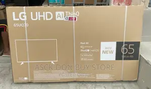 65inches LG Real Uhd Al Thinq Smart Satellite Tv. 2years
