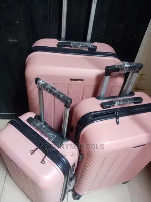 Set of 3 Foreign Rubber Plastic Traveling Luggage Boxes