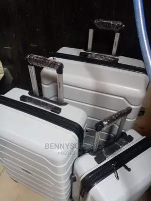 Set of 3 Foreign Rubber Plastic Traveling Luggage Boxes