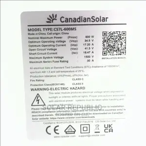 600W Canadian Mono Solar Panel