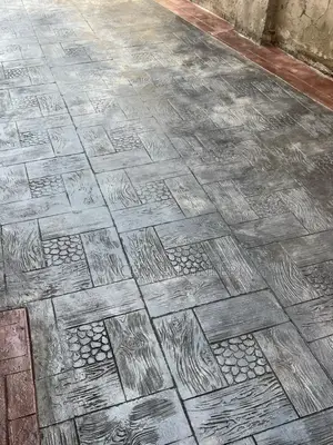 Stamp Floor With Polishing Wooden Frame