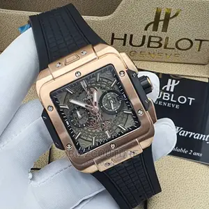 Original HUBLOT Black Rubber Strap Watch Available in Store