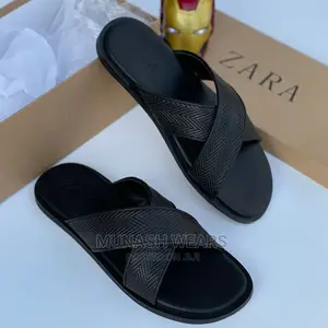 Zara Leather Slipers