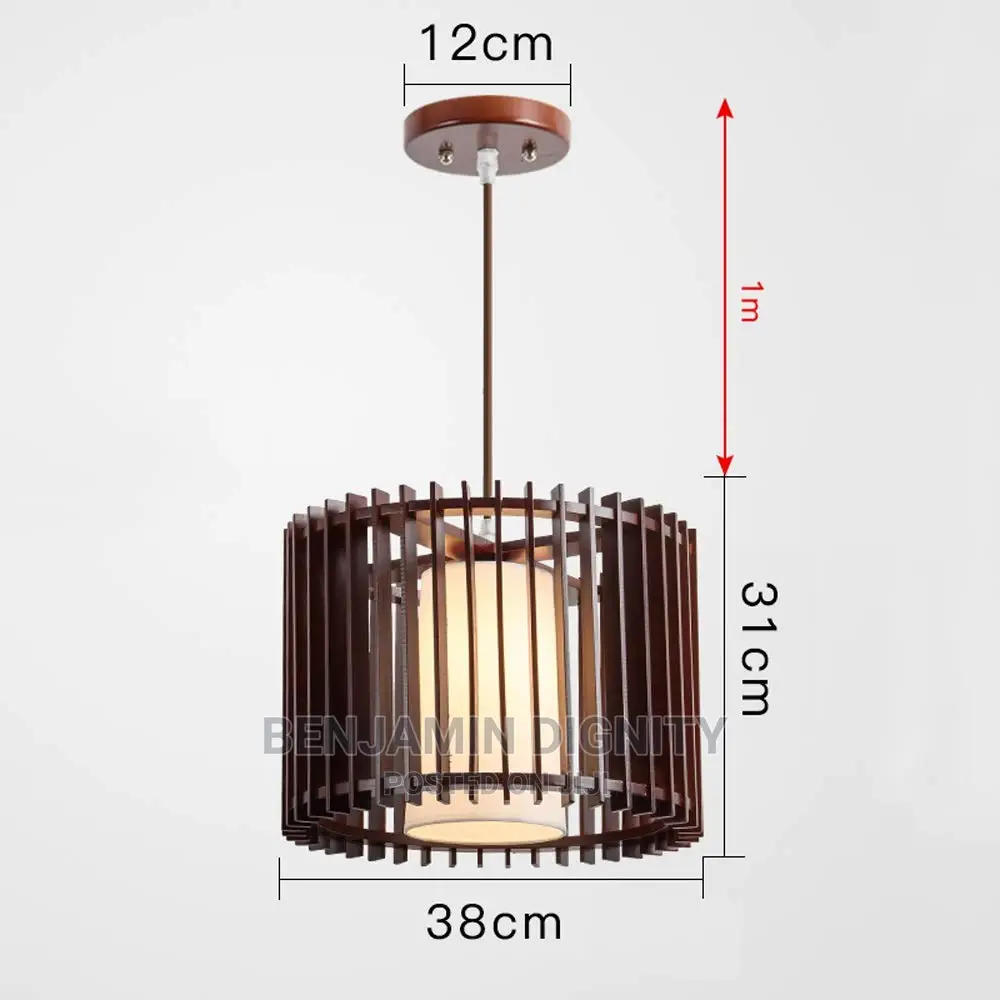 Wooden Drop Pendant Light