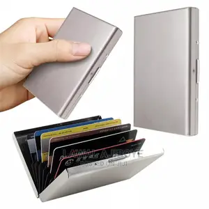 Stainless Steel Credit Card Holder Men Slim Anti Protection