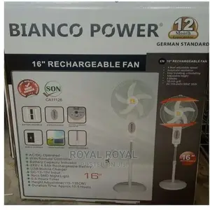 Bianco Power Rechargeable Standing Fan 16"