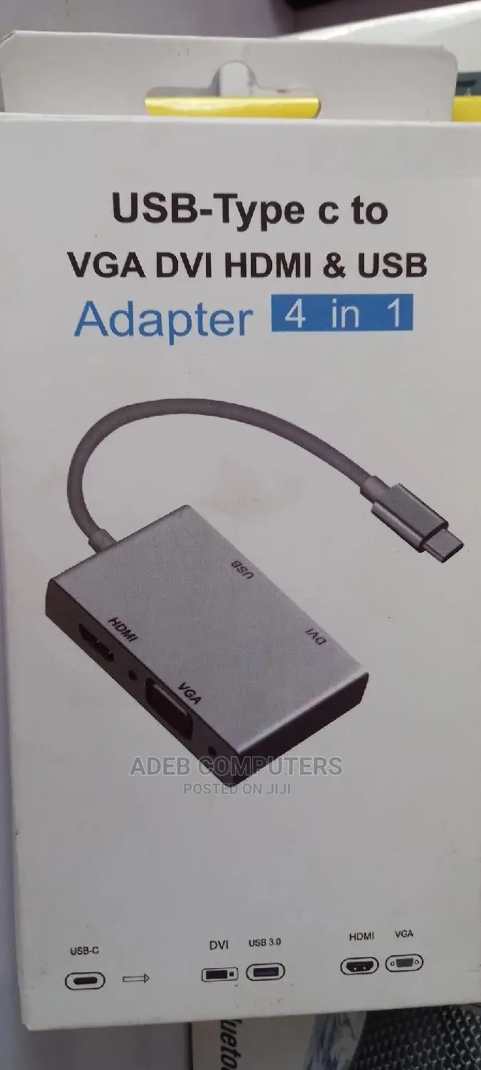 Type C to Vga, Dvi, Hdmi, USB Adpater