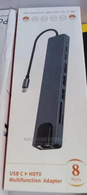 Type C to Hdmi, Dvi, Vga, Rj45, Card Slot Etc.(8in1)