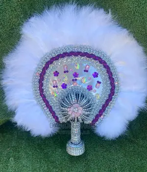Bridal Handfan With Rechargeable Fan