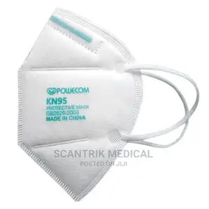 White KN95 Respirator Mask, 95% Filtering