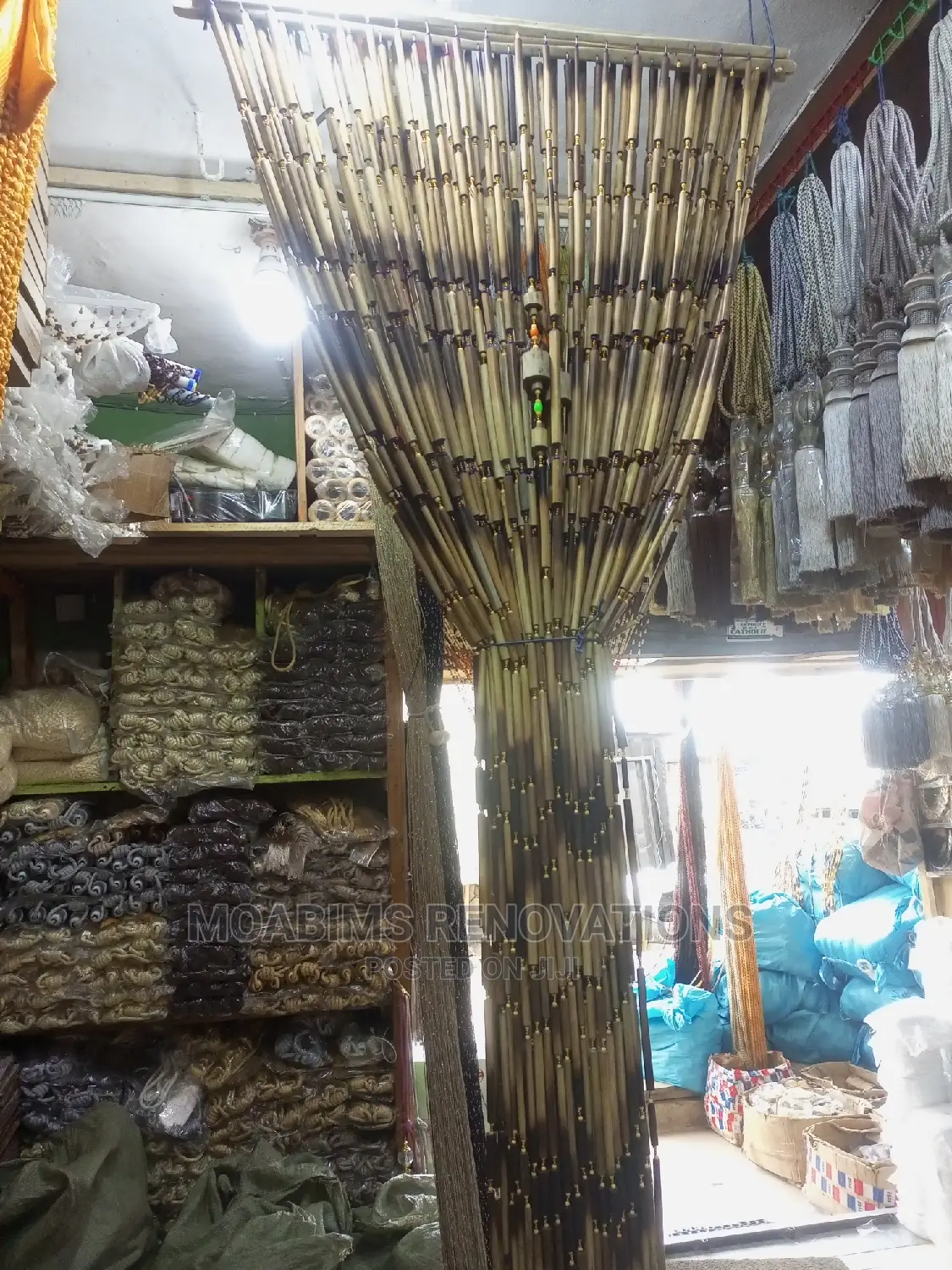 Polished Bamboo Kitchen Beads Curtain
