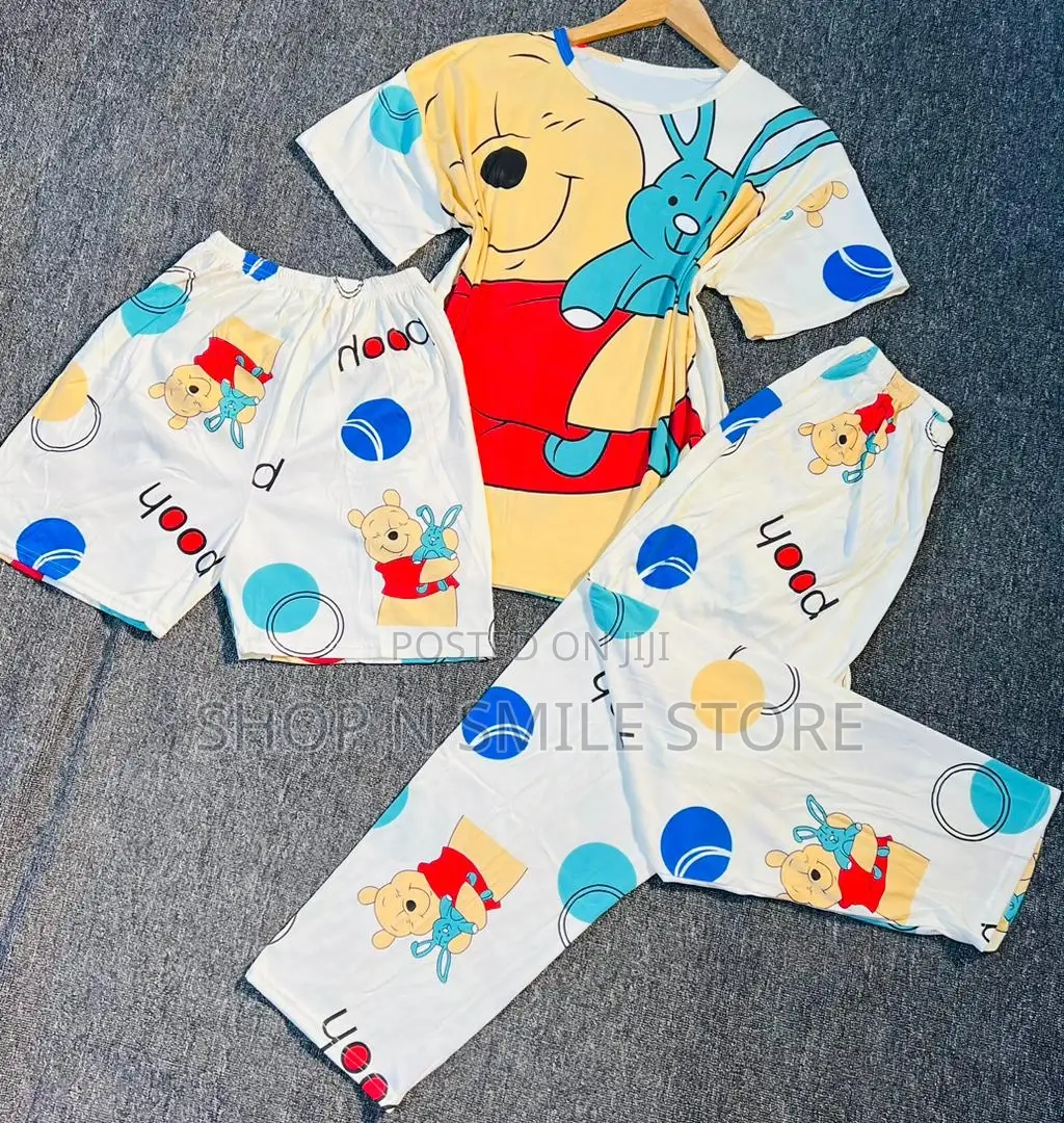 Ladies 3pieces Character Pyjamas Set