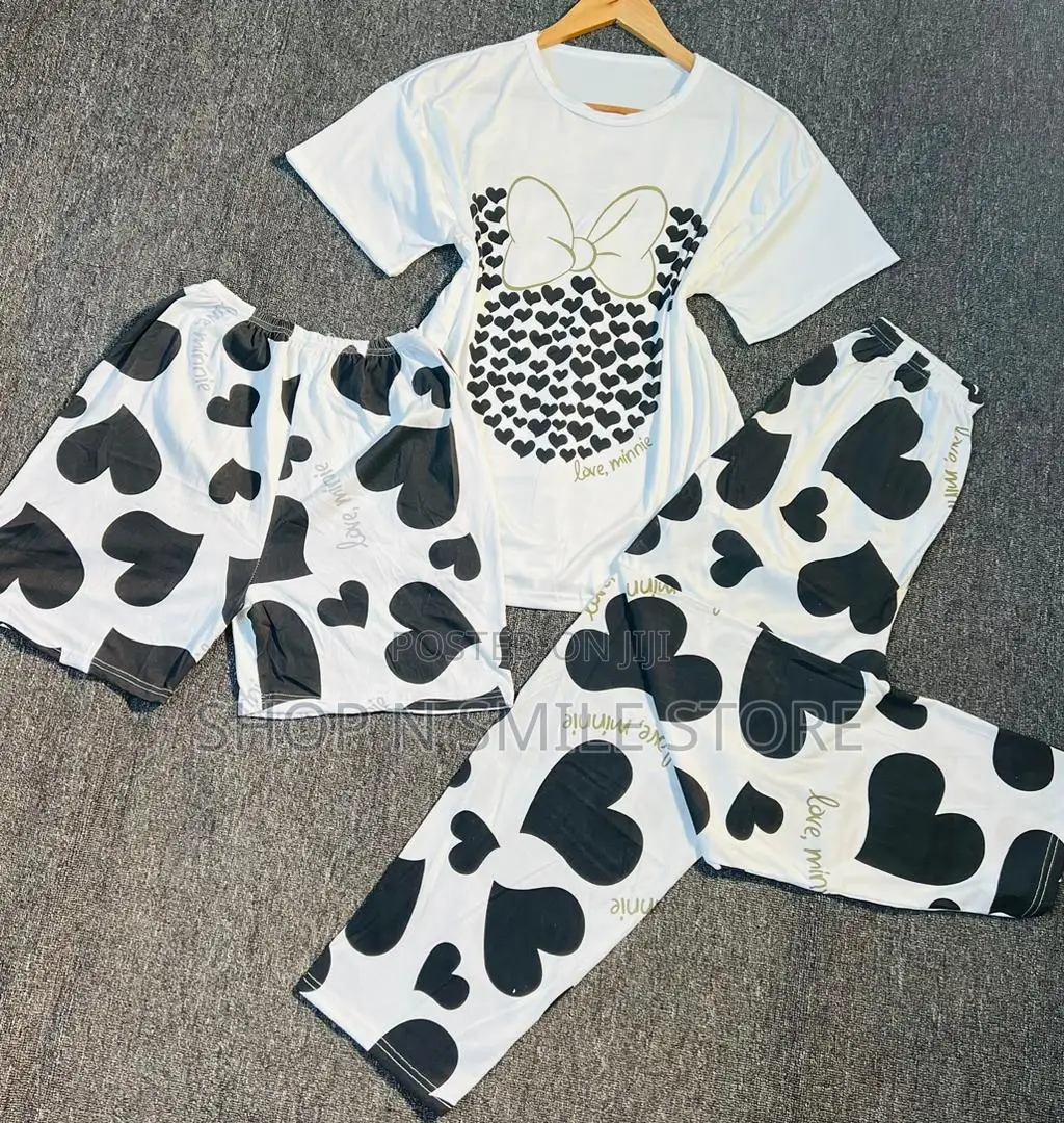 Ladies 3pieces Character Pyjamas Set
