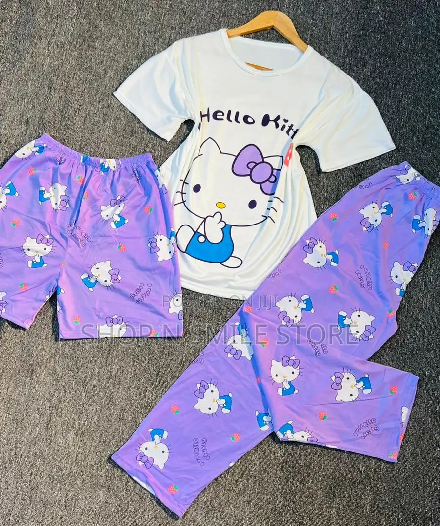 Ladies 3pieces Character Pyjamas Set