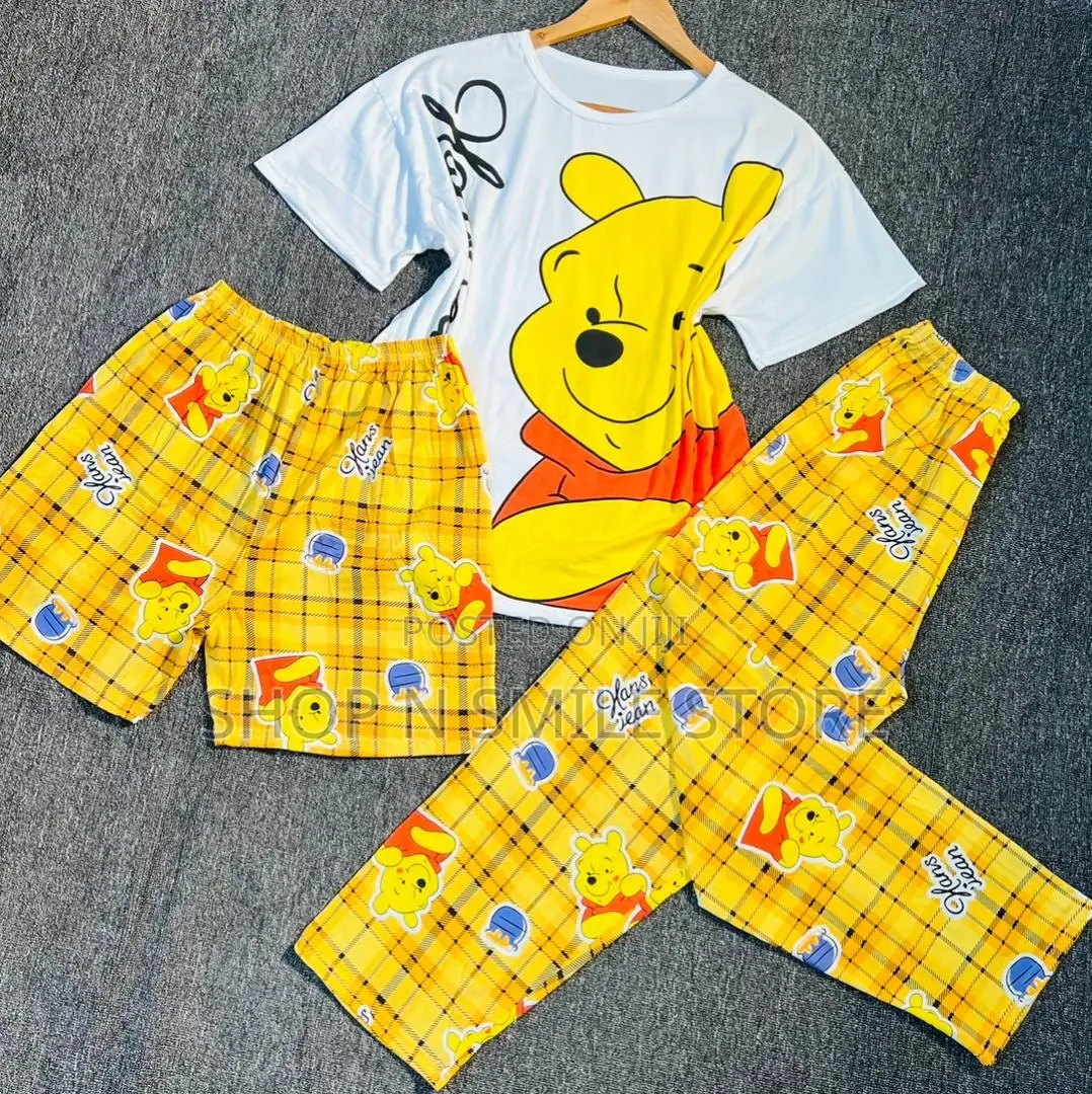 Ladies 3pieces Character Pyjamas Set