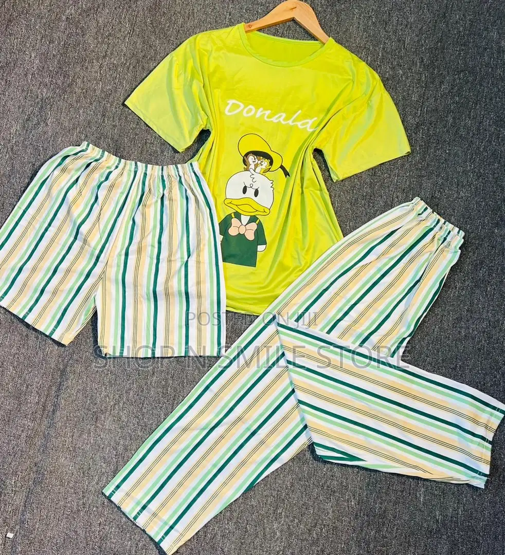 Ladies 3pieces Character Pyjamas Set