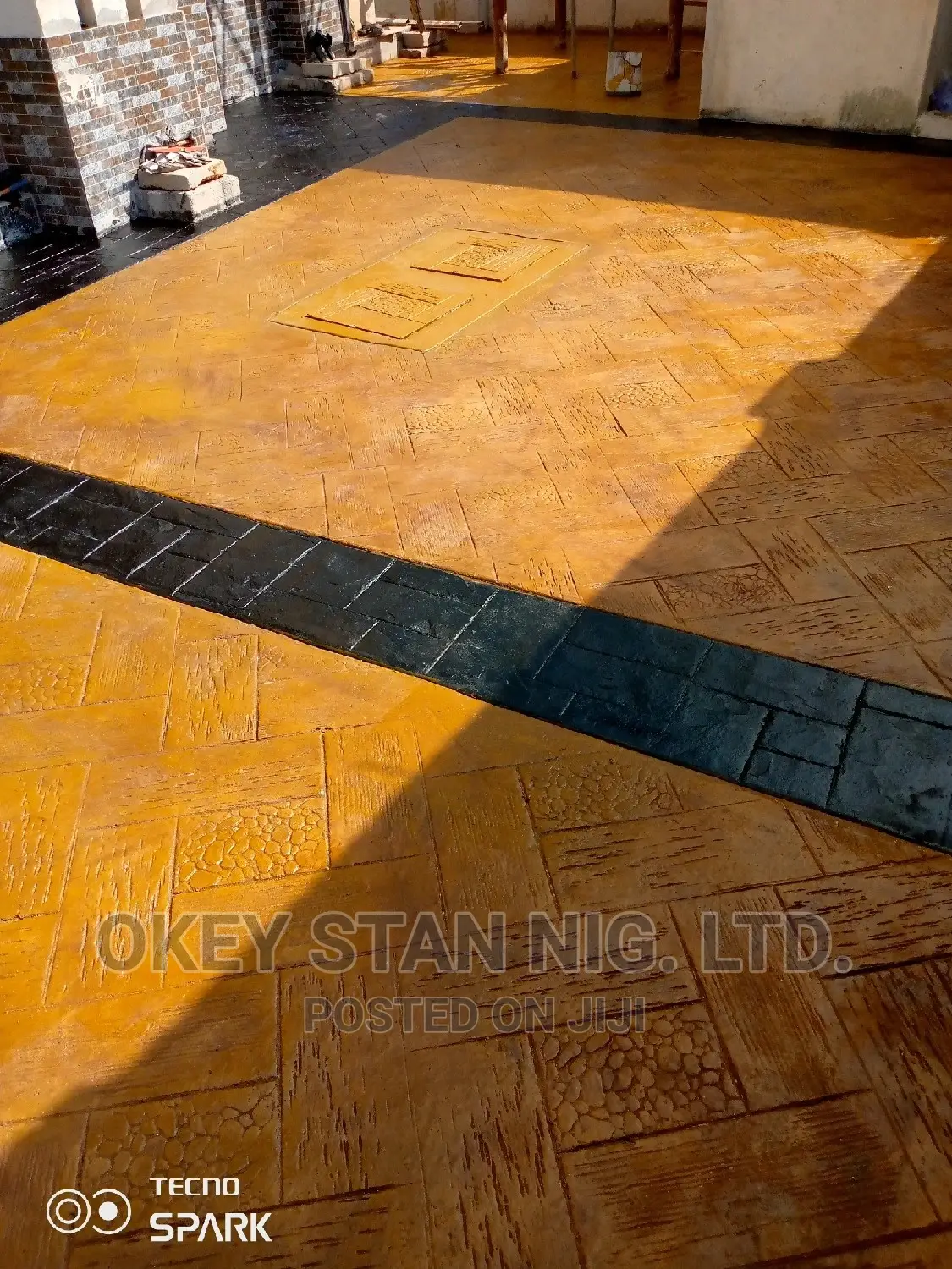 Stamped Decorative Concrete Floor.