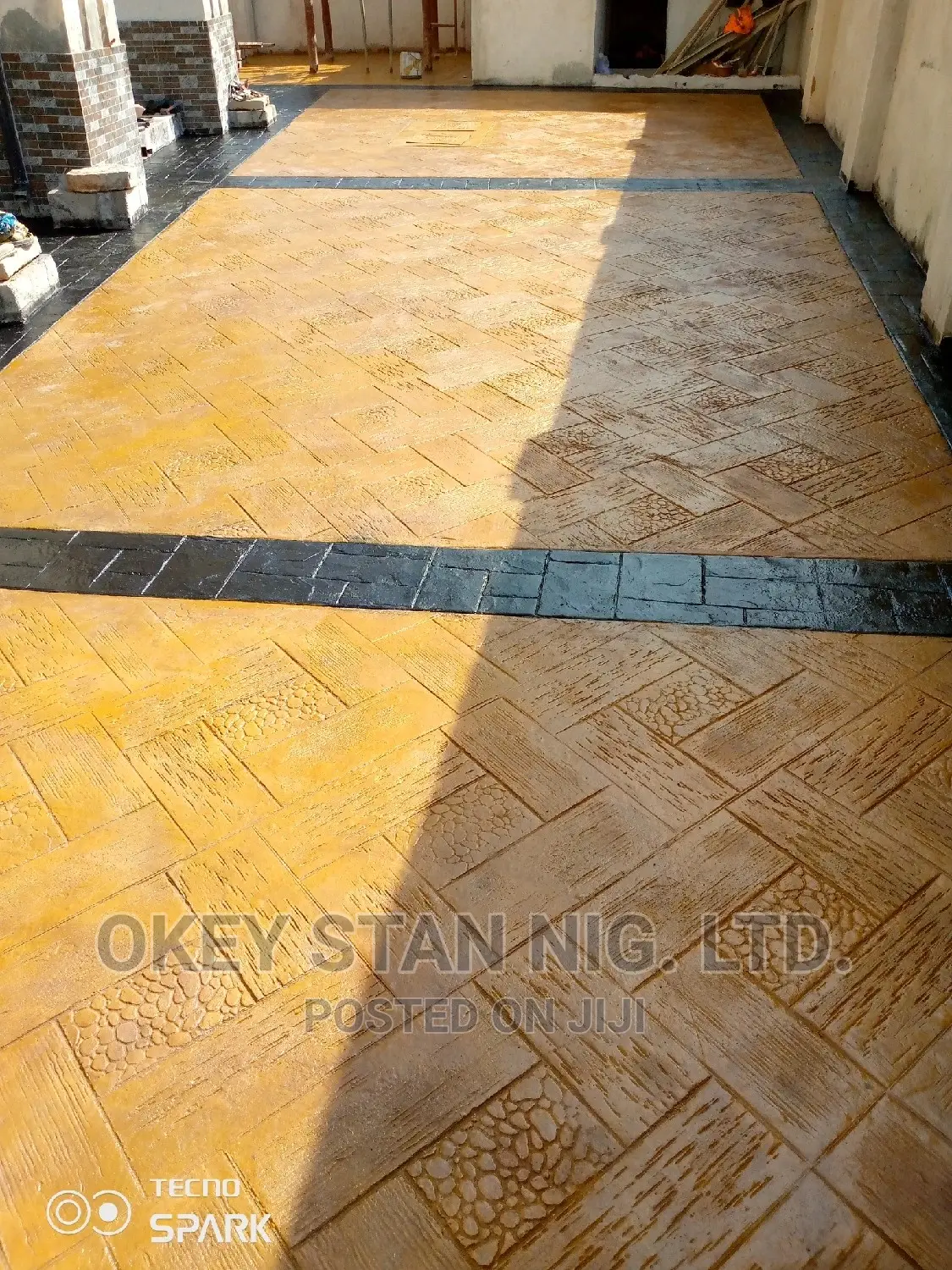 Stamped Decorative Concrete Floor.