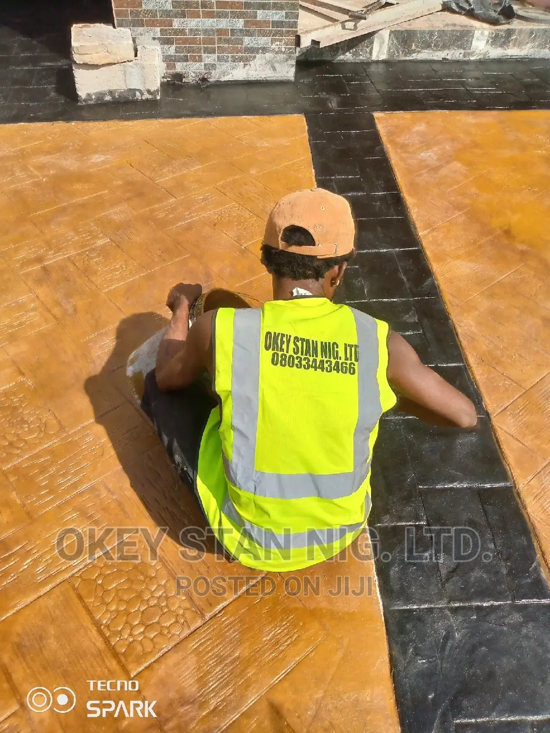Stamped Decorative Concrete Floor.