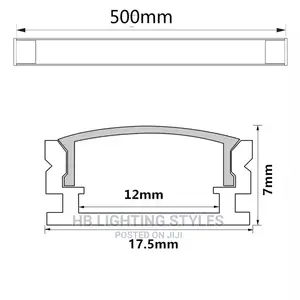 Black U Style Led Aluminum Profile